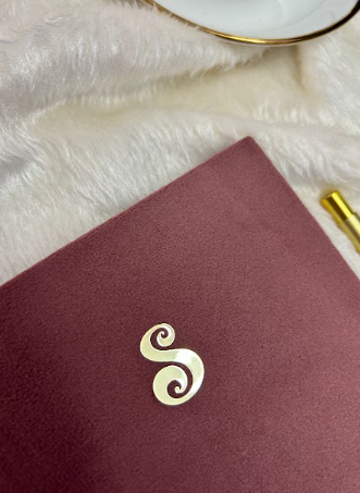 Mauve A5 Velvet Diary - dinkywhee