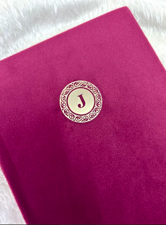 Maroon A5 Velvet Diary