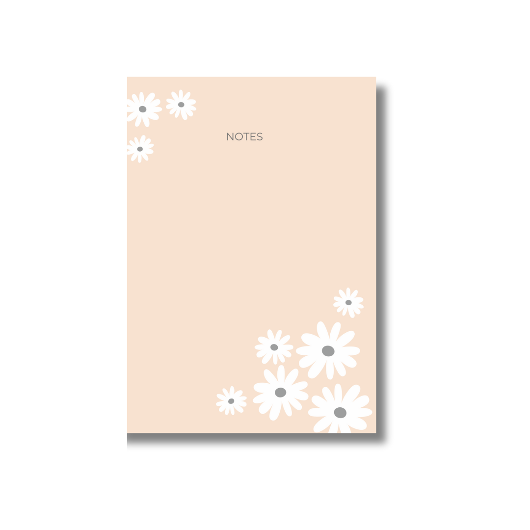 Beige floral - A6 Notepads | Tear-off notepads