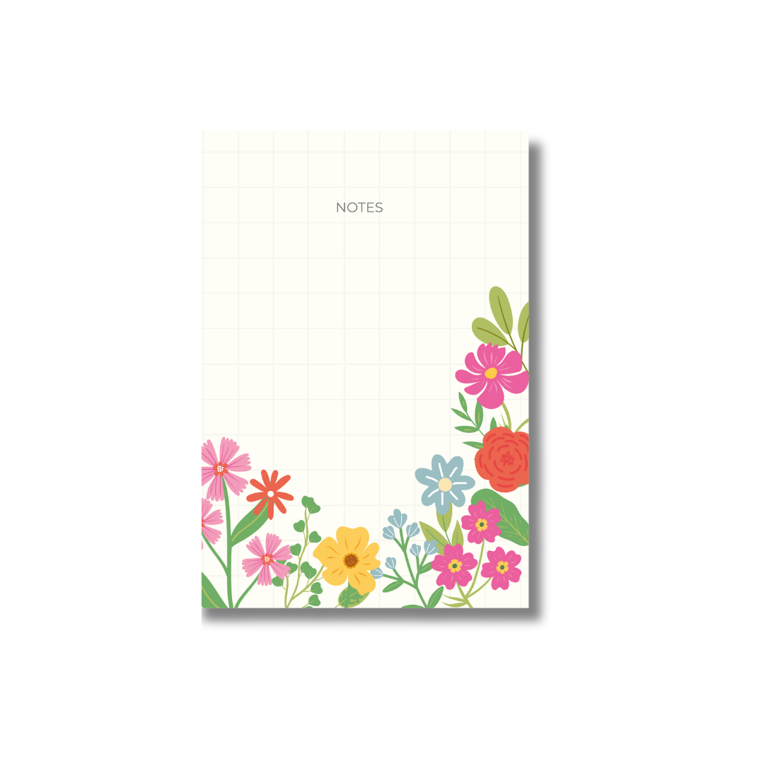 Cream floral - A6 Notepads | Tear-off notepads