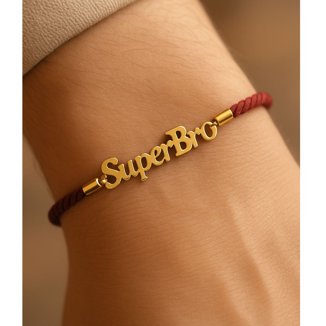 SuperBro Brass CHARM Rakhi Belt for Bhaiya