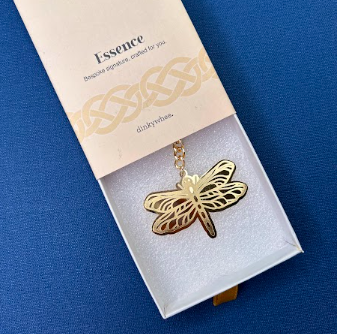 Dragonfly Gold Plated Keychain