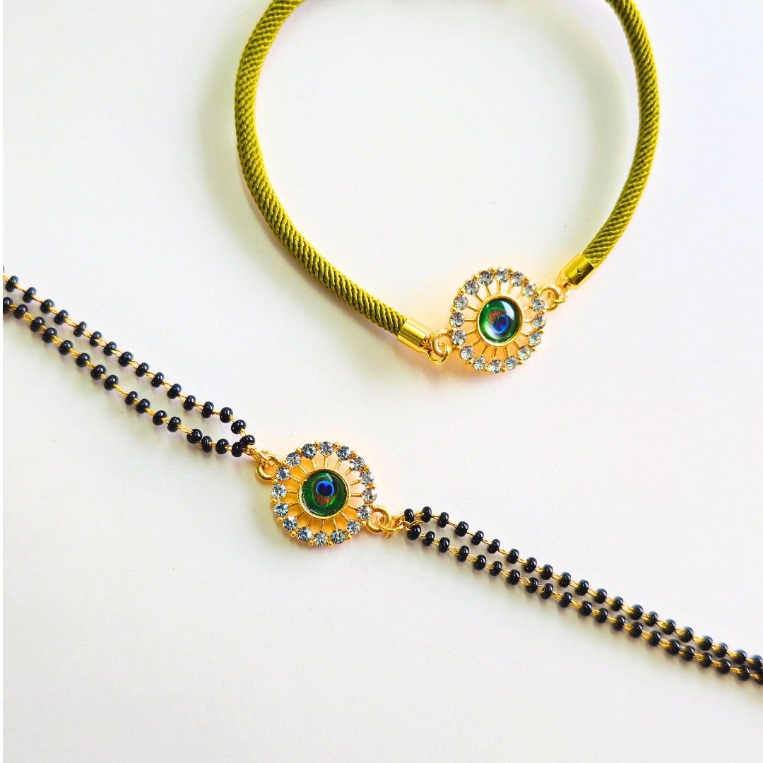 BHAI BHABHI BLUE EVIL EYE BRACELET RAKHI