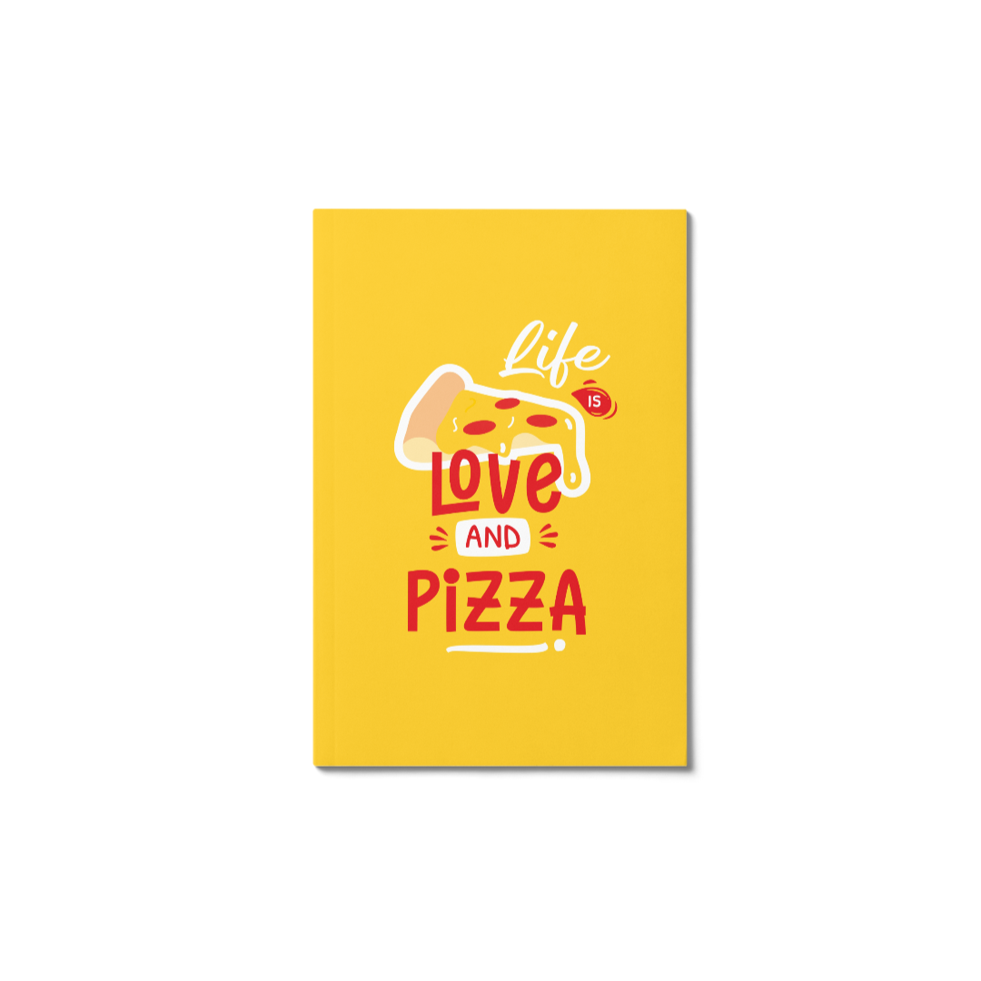 Life is love and pizza - A5 Soft Cover Notebooks