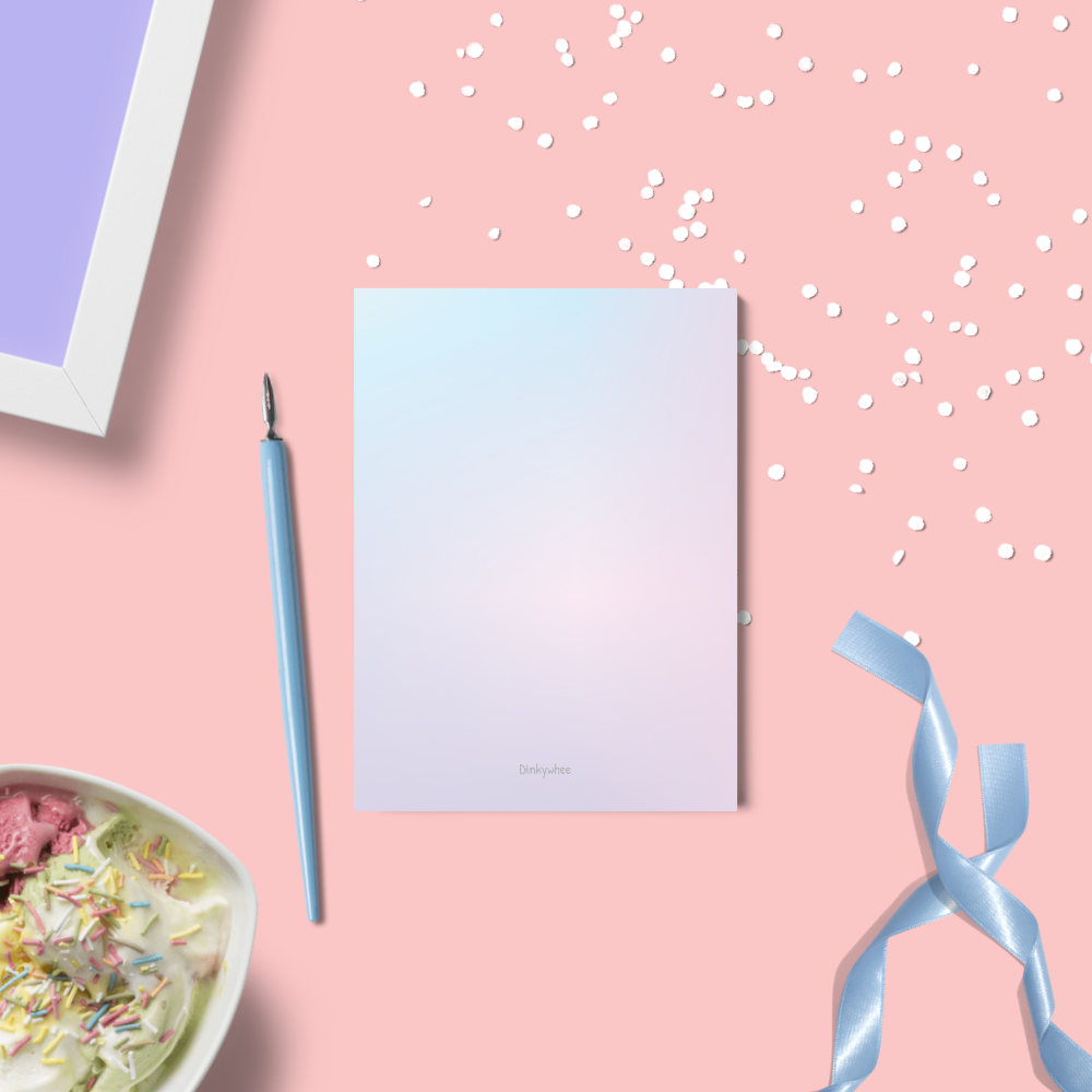 Dinkywhee Gradient Little Buddy - A6 Notepads | Tear-off notepads