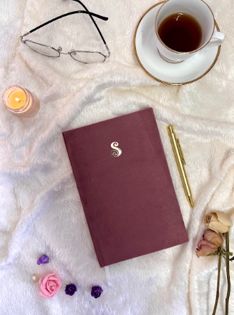 Mauve A5 Velvet Diary - dinkywhee