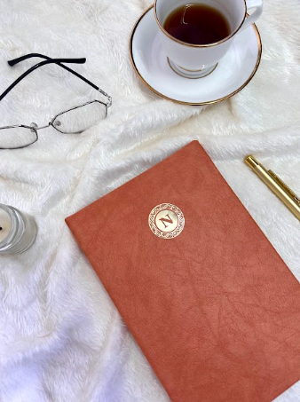 PEACH A5 Vegan Leather Diary - dinkywhee
