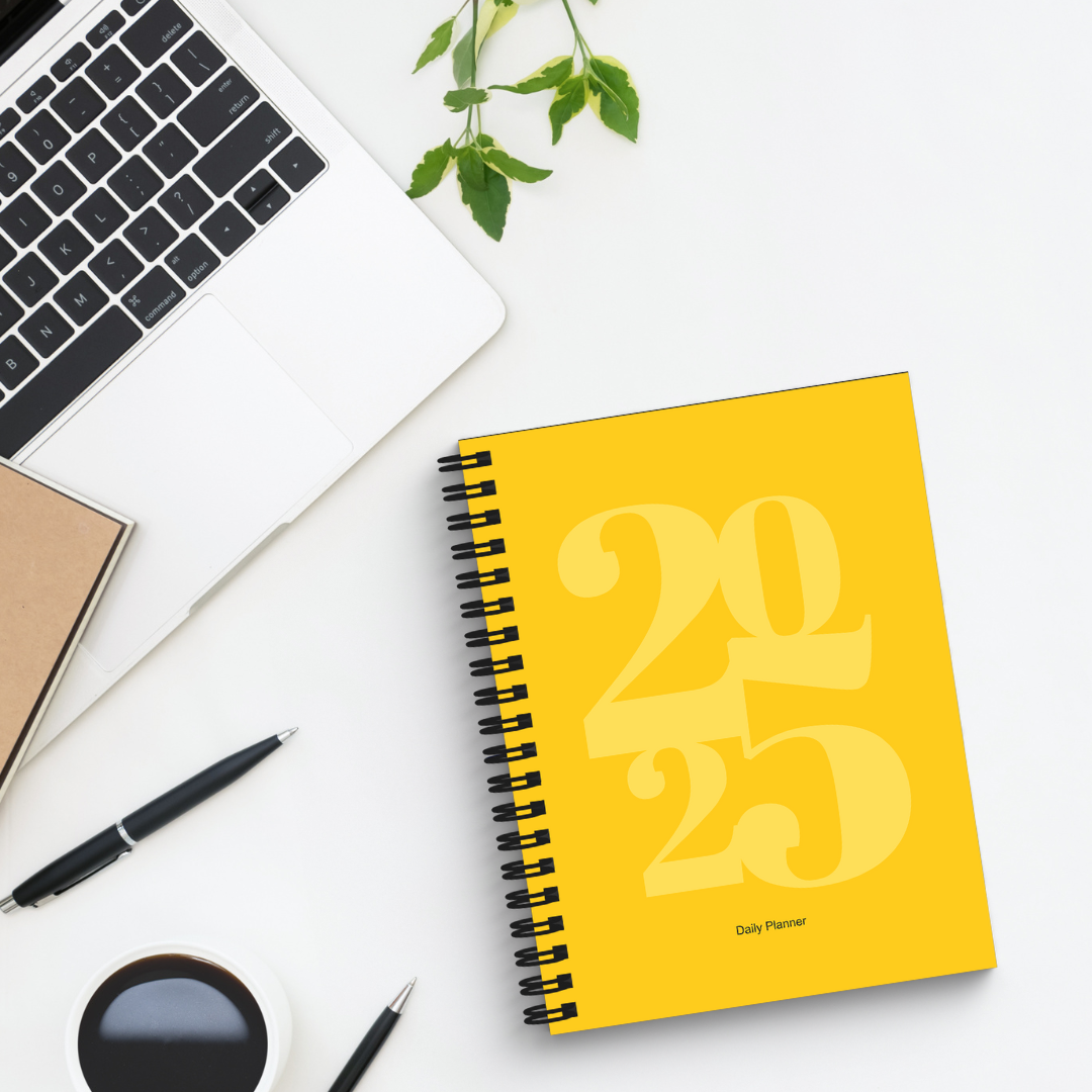 2025 Daily Planner Diary - YELLOW