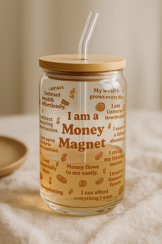 Money Magnet Glass Tumbler - Round