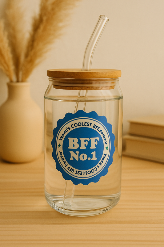 BFF no. 1 Glass Tumbler - Round