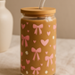 Bow Love Glass Tumbler - Round