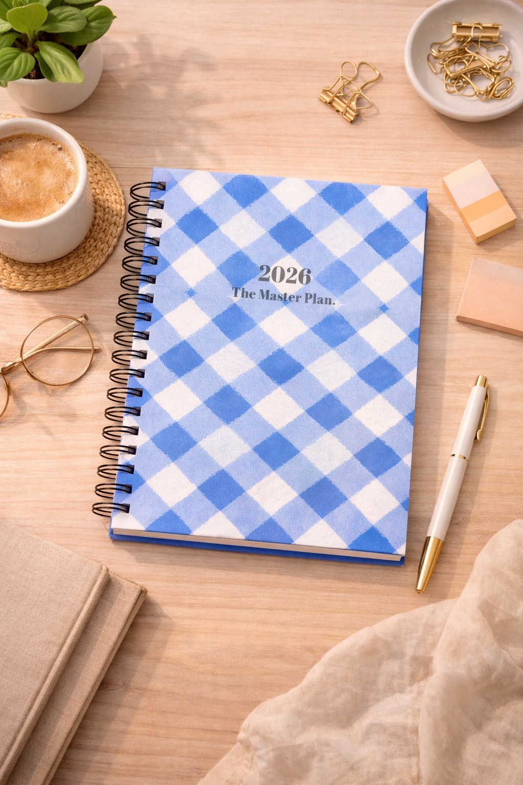 Blue Ghingam - 2026 Weekly Layout Planner