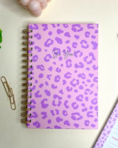 Pink Leopard set | Hardcover notebook & Notepad set