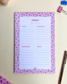 Pink Leopard set | Hardcover notebook & Notepad set