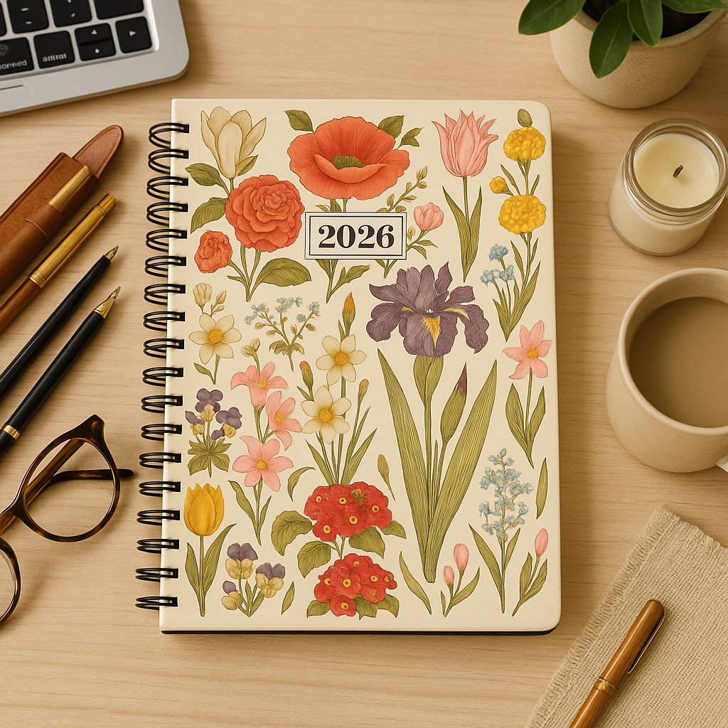Botany (Cream)- 2026 Daily Planner Diary