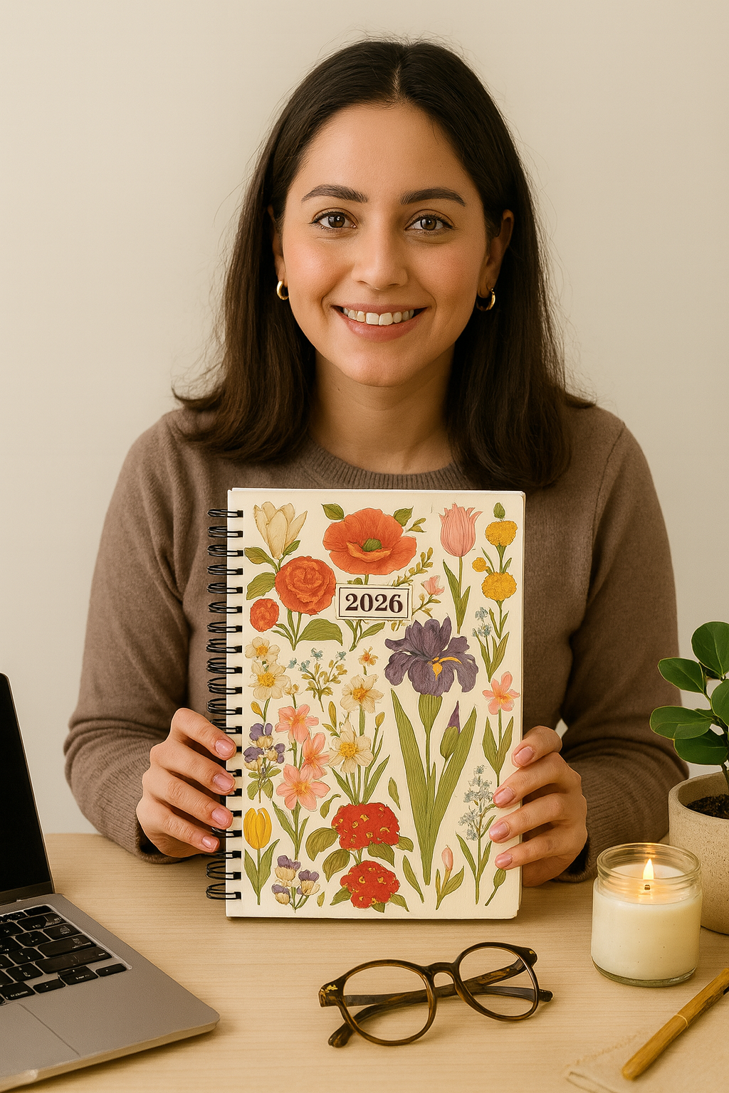 Botany (Cream)- 2026 Daily Planner Diary