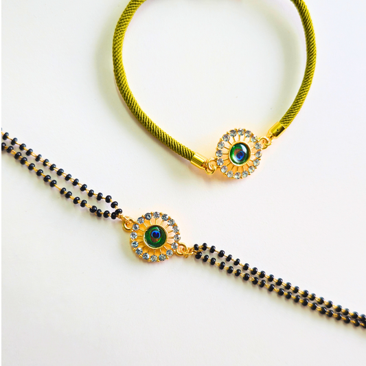BHAI BHABHI BLUE EVIL EYE BRACELET RAKHI