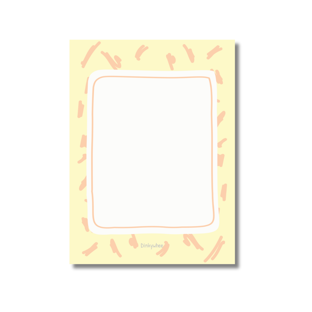 Little Buddy - Yellow strokes - A6 Notepads | Tear-off notepads