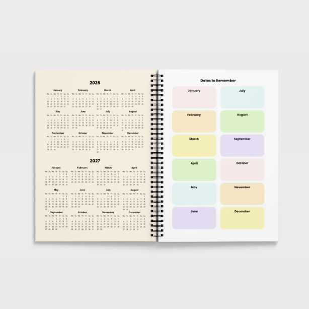 Pink Pahadi - 2026 Weekly Layout Planner
