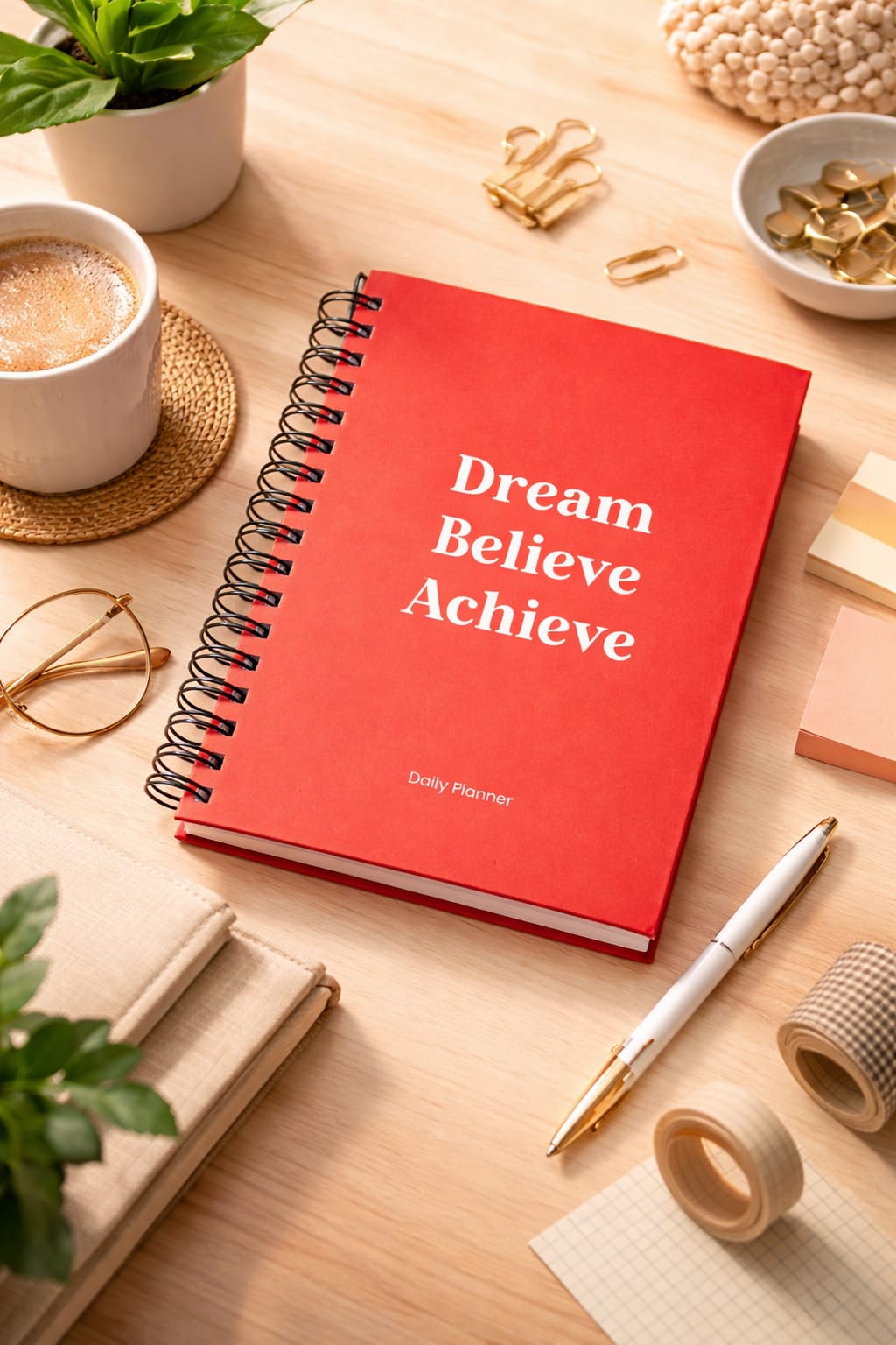 Dream (Red)- 2026 Daily Planner Diary