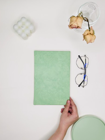 Green A5 Suede Diary