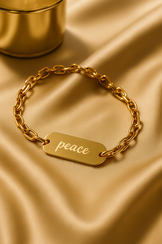 PEACE Premium Brass Rakhi for Bhaiya – Anti-Tarnish