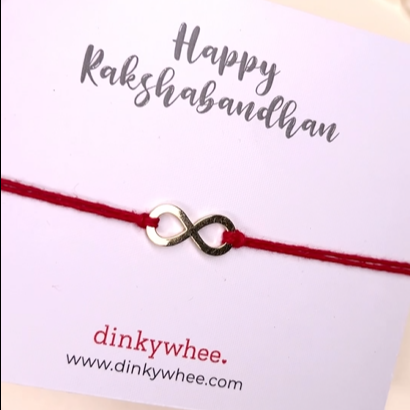 infinity gold plated rakhi