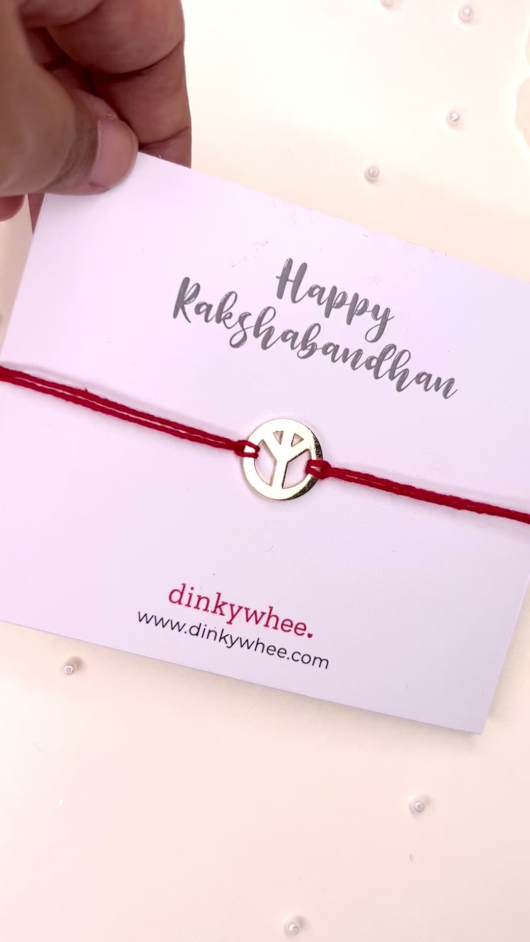Peace gold plated rakhi