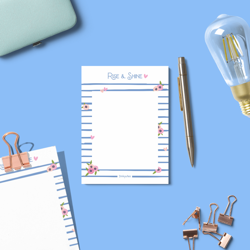 dinkywhee Rise & Shine Little Buddy - A6 Notepads