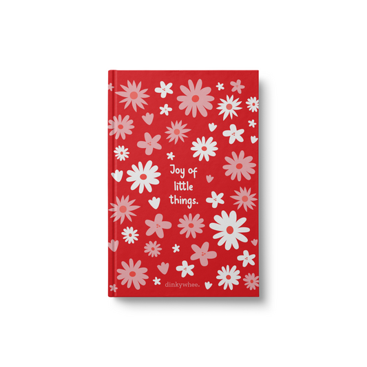 dinkywhee The Joy of little things Journal - Red 