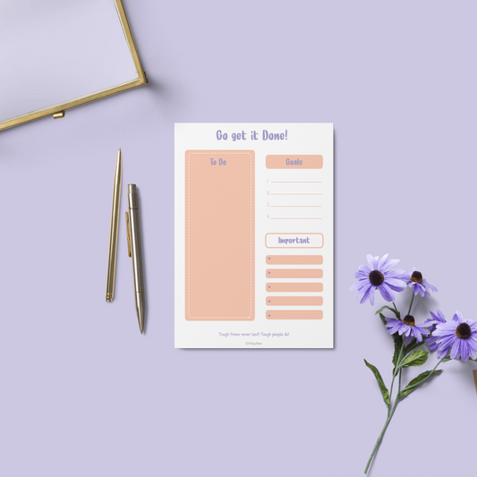 dinkywhee Go Get it Done - Planner Notepads - A5 size